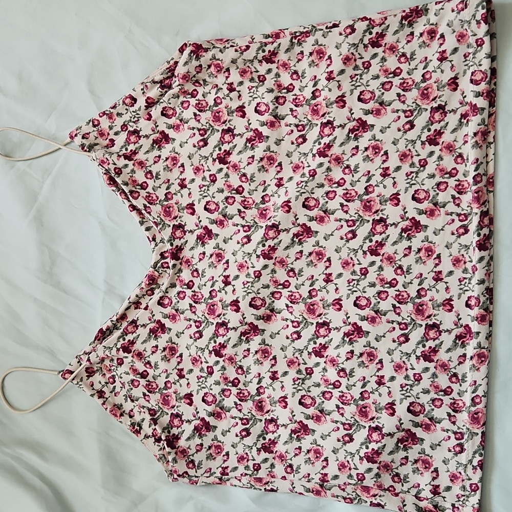 Vibe Pink and White Floral Camisole, Size XS - Picture 6 of 6